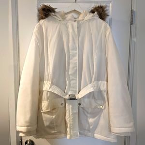 Hooded Winter Jacket with Removable Faux Fur